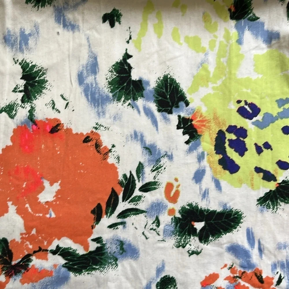 Gap Sara Dress White Floral Cotton Sleeveless Cocktail Fit and Flare
